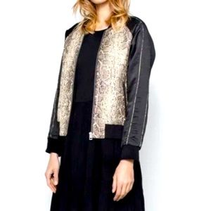 Zadig & Voltaire Billy Snake Deluxe Bomber Jacket Size Small
